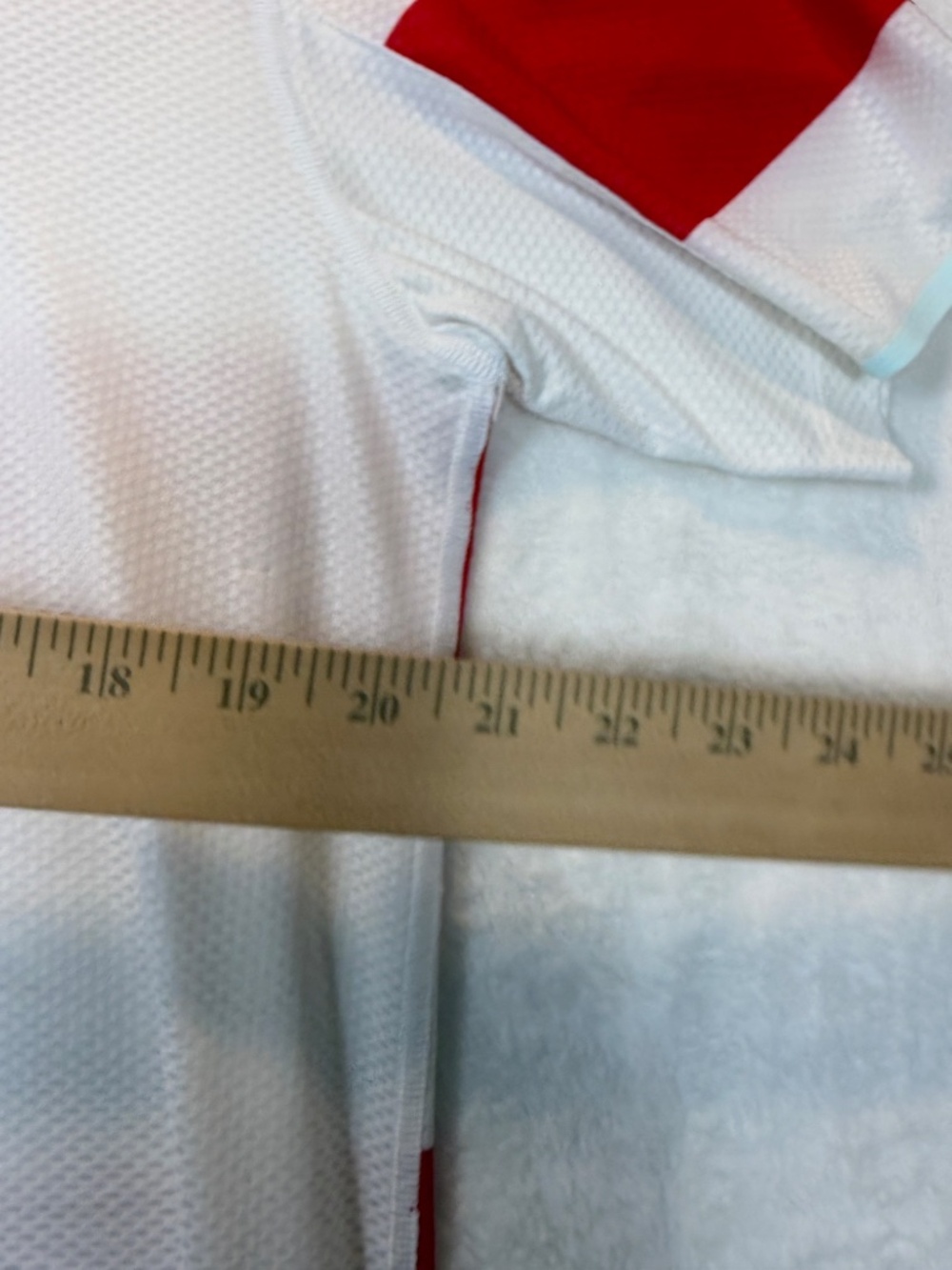 Nike Golf Polo Shirt Mens Size Medium Red White Dri-Fit Performance Colorblock - Picture 5 of 7